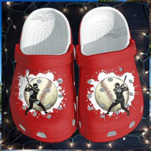 Baseball Batter Player Crocs Birthday Gift For Men Women