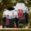 Baseball Boston Red Sox Team MLB Black White Printed Hoodie