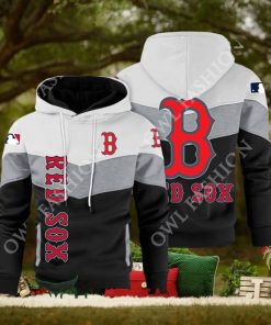 Baseball Boston Red Sox Team MLB Black White Printed Hoodie