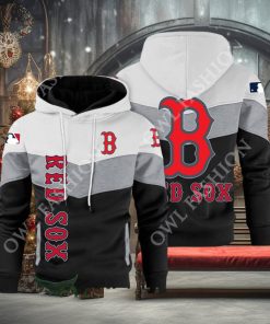 Baseball Boston Red Sox Team MLB Black White Printed Hoodie