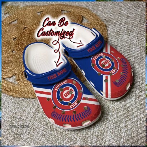 Baseball Chicago Cubs Personalized Baseball Logo Team Clog Shoes