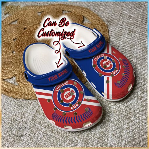 Baseball Chicago Cubs Personalized Baseball Logo Team Clog Shoes