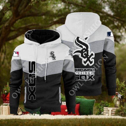 Baseball Chicago White Sox Team MLB Black White Printed Hoodie