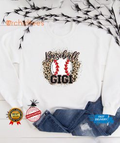 Baseball Gigi Leopard Baseball Lovers Family Mother's Day T Shirt