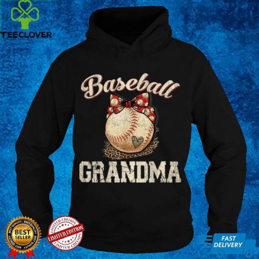 Baseball Grandma Leopard Tee Ball Funny Mother's Day Shirts T Shirt