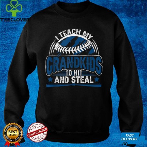 Baseball Grandma Shirt I Teach My Grandkids To Hit & Steal Tank Top