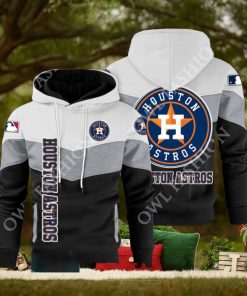 Baseball Houston Astros Team MLB Black White Printed Hoodie