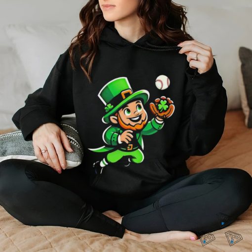 Baseball Leprechauns Catcher Saint PaddyS Shamrock Irish Cool Shirt