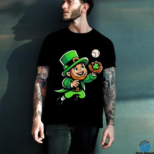 Baseball Leprechauns Catcher Saint PaddyS Shamrock Irish Cool Shirt