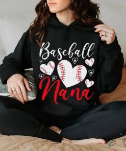 Baseball Nana American Game Heart Retired Grandmother Shirt