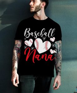 Baseball Nana American Game Heart Retired Grandmother Shirt