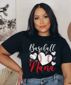 Baseball Nana American Game Heart Retired Grandmother Shirt