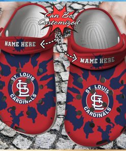 Baseball Personalized St. Louis Cardinals Color Splash Clog Shoes