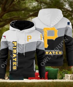 Baseball Pittsburgh Pirates Team MLB Black White Printed Hoodie