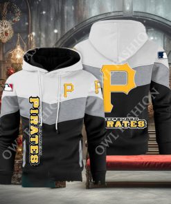 Baseball Pittsburgh Pirates Team MLB Black White Printed Hoodie