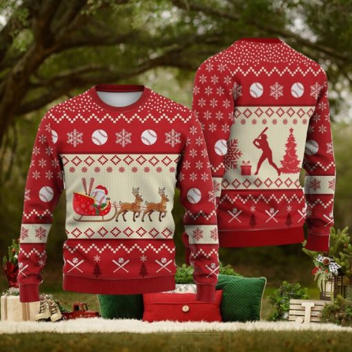 Baseball Reindeer Christmas Sweater Trending For Men And Women Gift Holidays