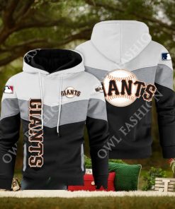 Baseball San Francisco Giants Team MLB Black White Printed Hoodie