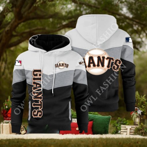 Baseball San Francisco Giants Team MLB Black White Printed Hoodie