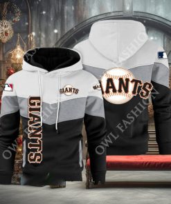 Baseball San Francisco Giants Team MLB Black White Printed Hoodie