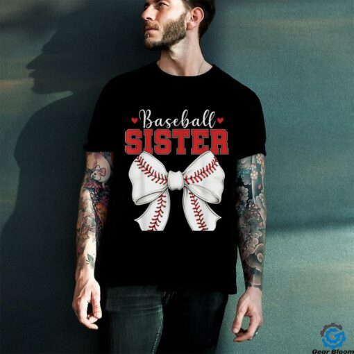 Baseball Sister Vintage Sport Lover Sister Mothers Day T Shirt