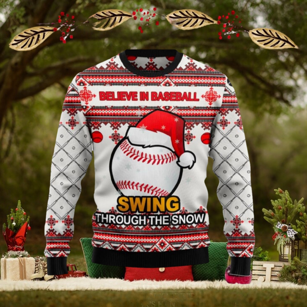Baseball Swing Through Snow Ugly Christmas Sweater New For Men And Women Gift Holidays Christmas Baseball Swing Through Snow Ugly Christmas Sweater New For Men And Women Gift Holidays Christmas