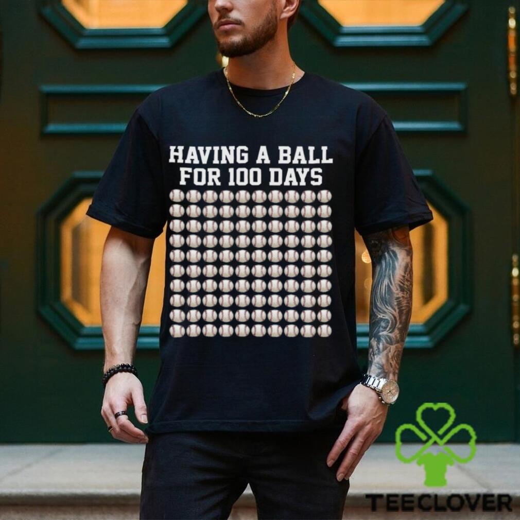 Baseball T shirt, Having A Ball For 100 Days, Back To School Gift For Baseball Lovers, Baseball Tees Baseball T shirt, Having A Ball For 100 Days, Back To School Gift For Baseball Lovers, Baseball Tees