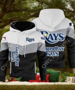 Baseball Tampa Bay Rays Team MLB Black White Printed Hoodie