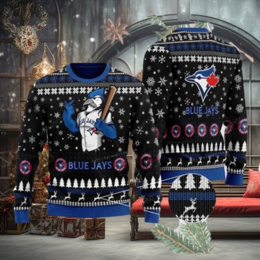 Baseball Team Toronto Blue Jays With Bj Birdy The Mascot Ugly Sweater