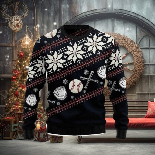Baseball Ugly Christmas Sweater 3D Gift Christmas Funny