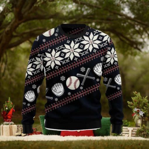 Baseball Ugly Christmas Sweater 3D Gift Christmas Funny