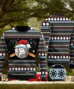 Baseball Ugly Christmas Sweater, All Over Print Sweatshirt, Ugly Sweater