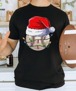 Baseball Wearing Noel Hat Christmas Baseball Classic T Shirt