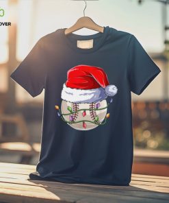 Baseball Wearing Noel Hat Christmas Baseball Classic T Shirt