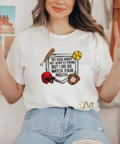Baseball and softball watch your mouth T shirt
