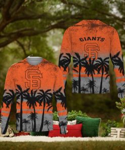 Baseballl American Tree Beach Gradient Gift San Francisco Giants Ugly Christmas AOP Sweater