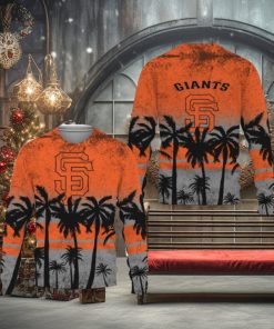 Baseballl American Tree Beach Gradient Gift San Francisco Giants Ugly Christmas AOP Sweater