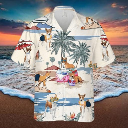 Basenji Summer Beach Hawaiian Shirt