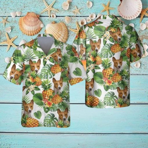 Basenji Tropical Pattern Hawaiian Shirt