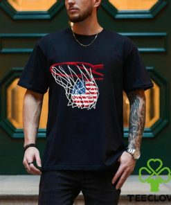 Basketball 4th Of July American Flag Patriotic USA T Shirt