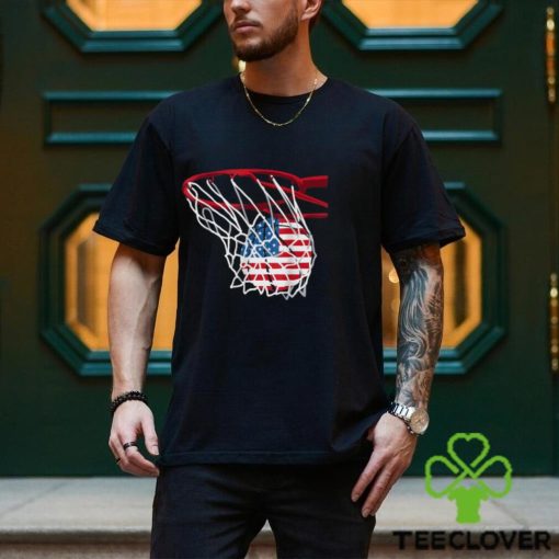 Basketball 4th Of July American Flag Patriotic USA T Shirt