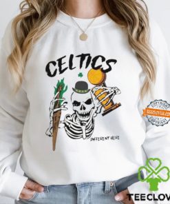 Basketball Celtics Different Here Skeleton Trophy Shirt