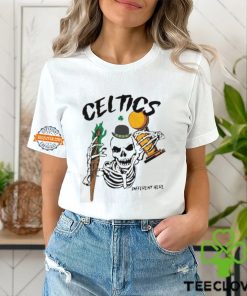 Basketball Celtics Different Here Skeleton Trophy Shirt