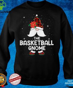 Basketball Gnome Buffalo Plaid Matching Family Christmas T Shirt