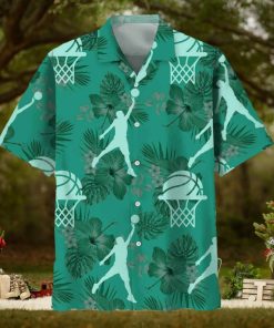 Basketball Kelly Green Hawaiian Shirt