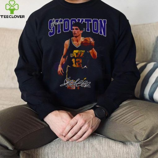 Basketball Signature John Stockton Legend Vintage Retro 80s hoodie, sweater, longsleeve, shirt v-neck, t-shirt