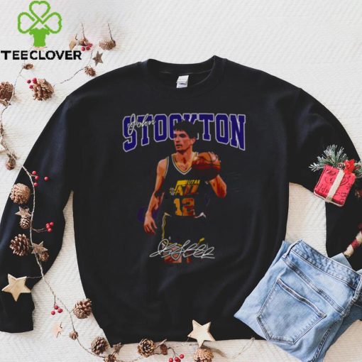 Basketball Signature John Stockton Legend Vintage Retro 80s hoodie, sweater, longsleeve, shirt v-neck, t-shirt