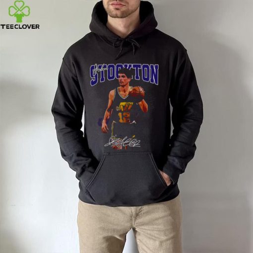 Basketball Signature John Stockton Legend Vintage Retro 80s hoodie, sweater, longsleeve, shirt v-neck, t-shirt