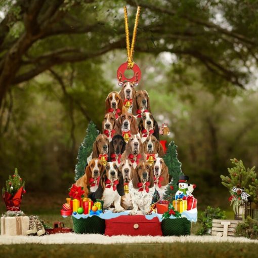 Basset Hound Christmas Tree Ornament