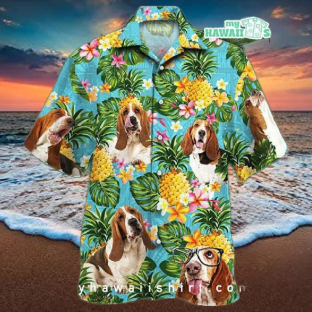 Basset Hound Dog Pineapple Hawaiian Shirt Basset Hound Dog Pineapple Hawaiian Shirt