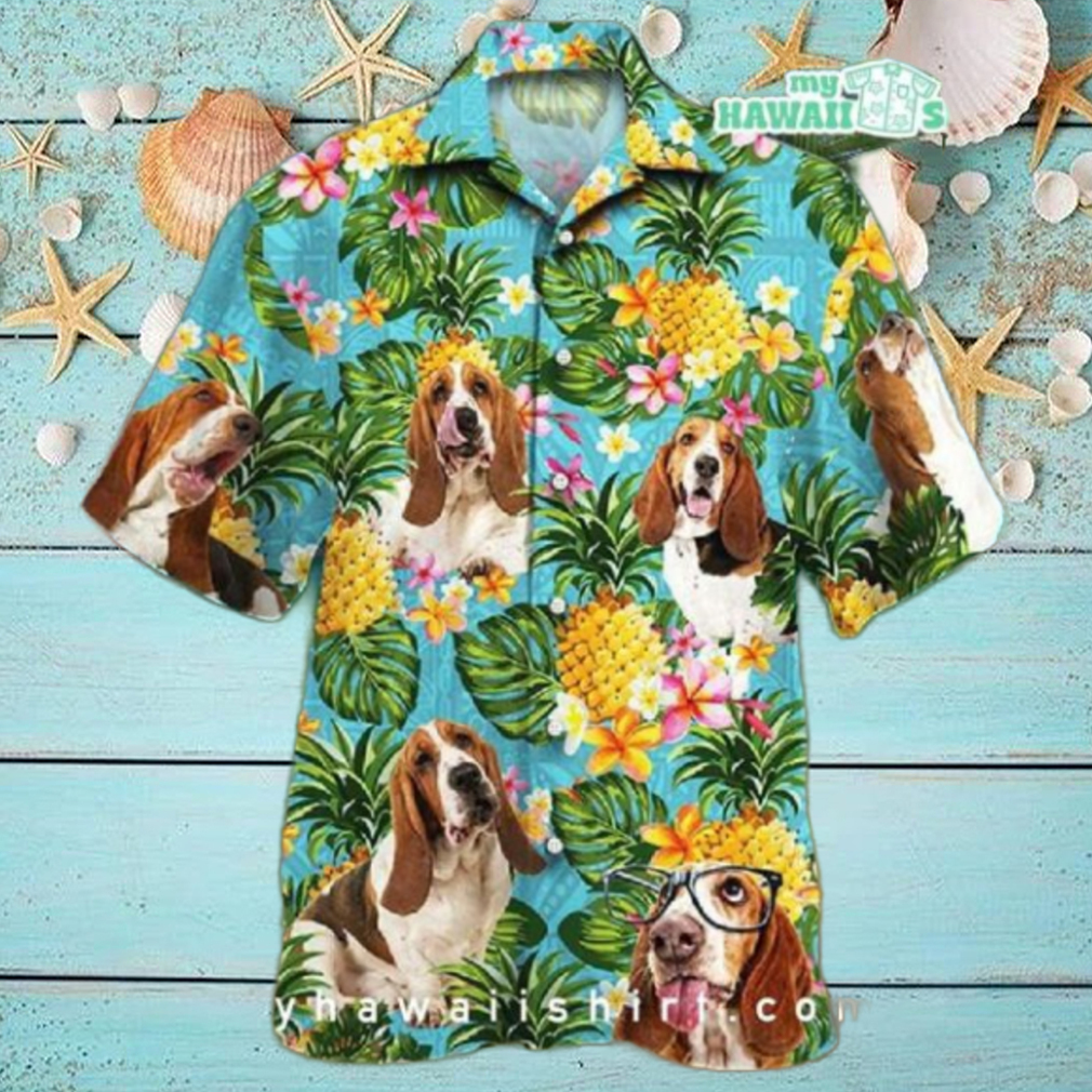 Basset Hound Dog Pineapple Hawaiian Shirt Basset Hound Dog Pineapple Hawaiian Shirt